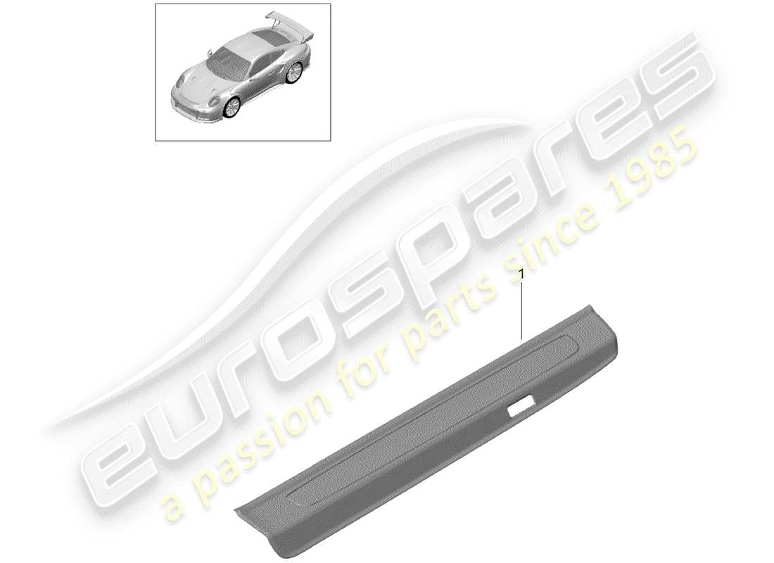 porsche 991 turbo (2017) scuff plate - sill panel part diagram