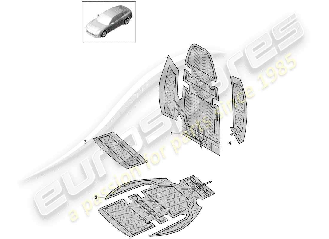 porsche 2018 (panamera 971-1) heater element part diagram