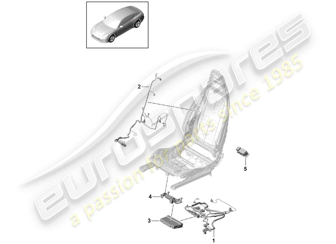 porsche panamera 971 (2017) wiring harnesses part diagram