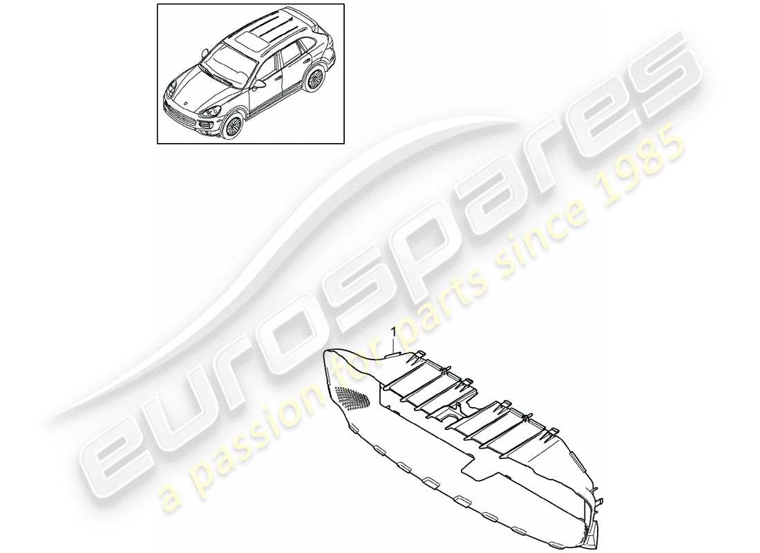 porsche 2016 (cayenne e2 92a) air duct parts diagram