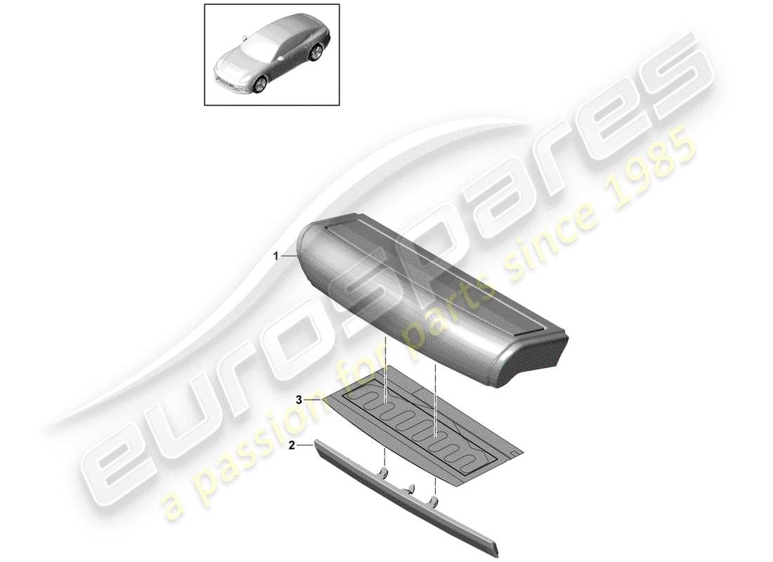 porsche 2020 (panamera 971-1) seat cushion part diagram