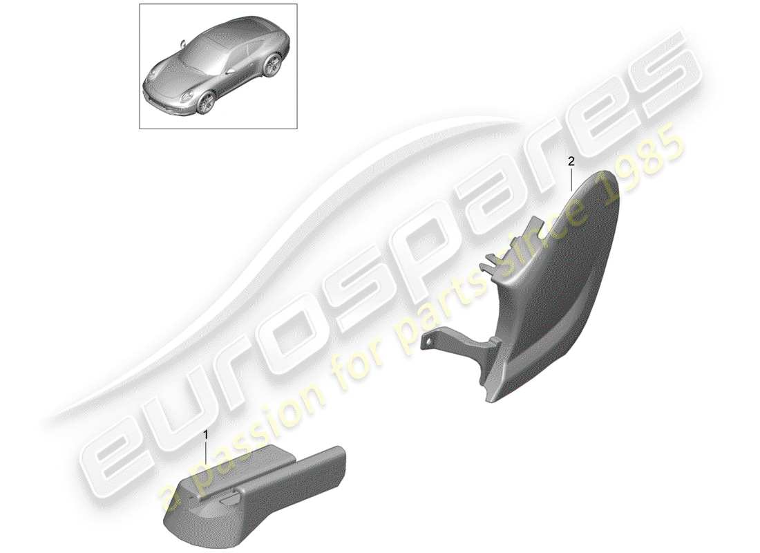 porsche 2015 (991-1) sports seat plus part diagram