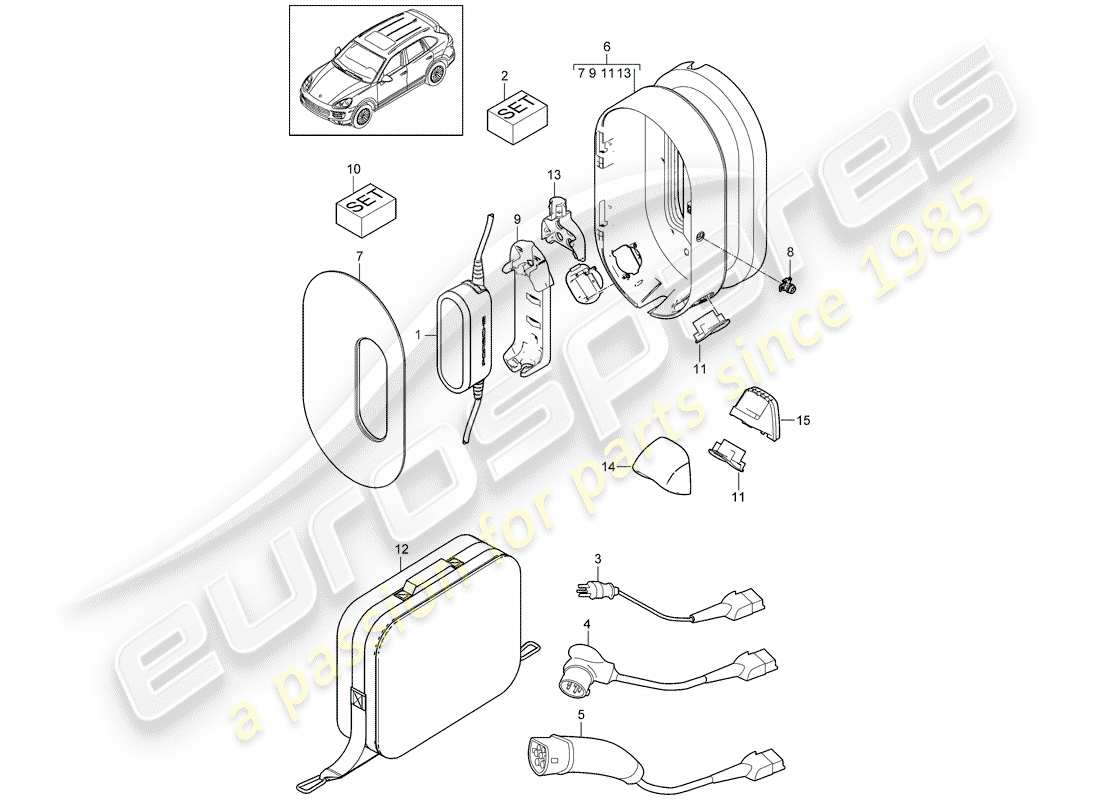 porsche 2012 (cayenne e2 92a) electronic unit part diagram