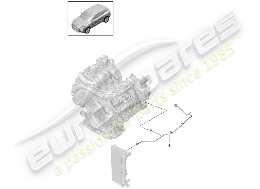 porsche 2020 (macan) water cooling part diagram