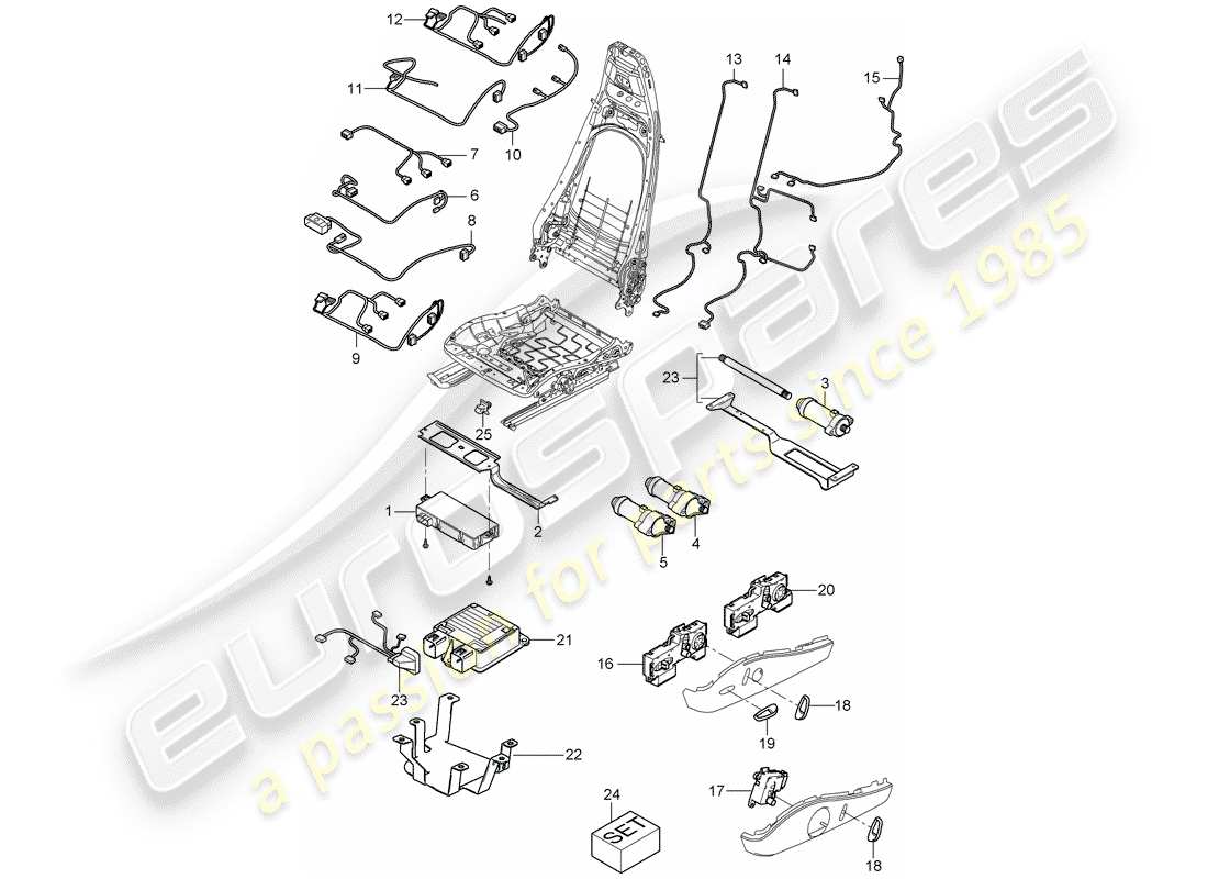 porsche 2011 (987 boxster) wiring harnesses part diagram