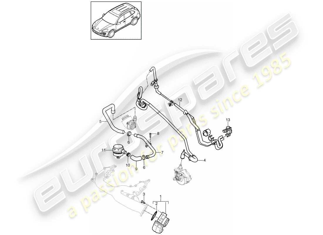 porsche 2016 (cayenne e2 92a) throttle body part diagram