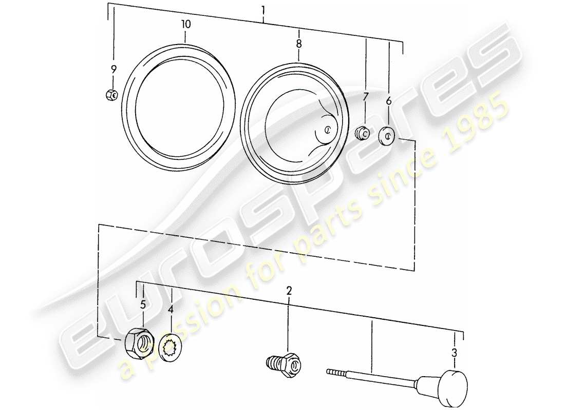 porsche 1955 (356/356a) valve part diagram