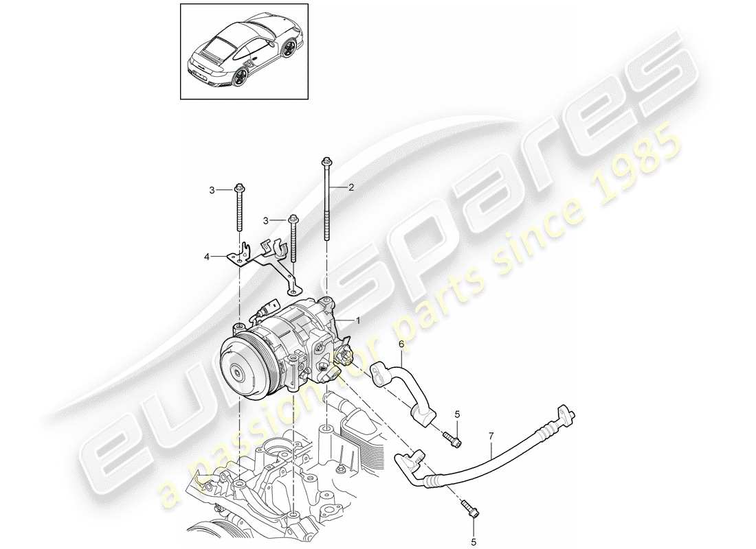 porsche 2013 (997-2 turbo / gt2 rs) compressor part diagram