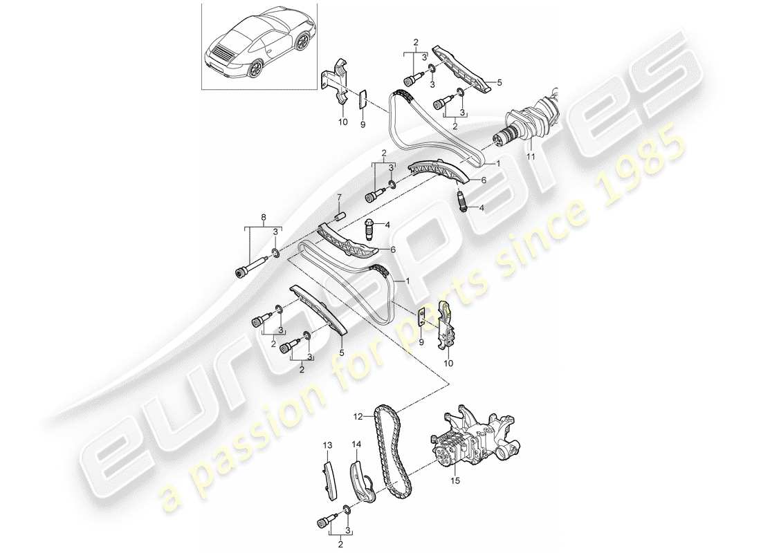 porsche 997 gen. 2 (2010) valve control part diagram