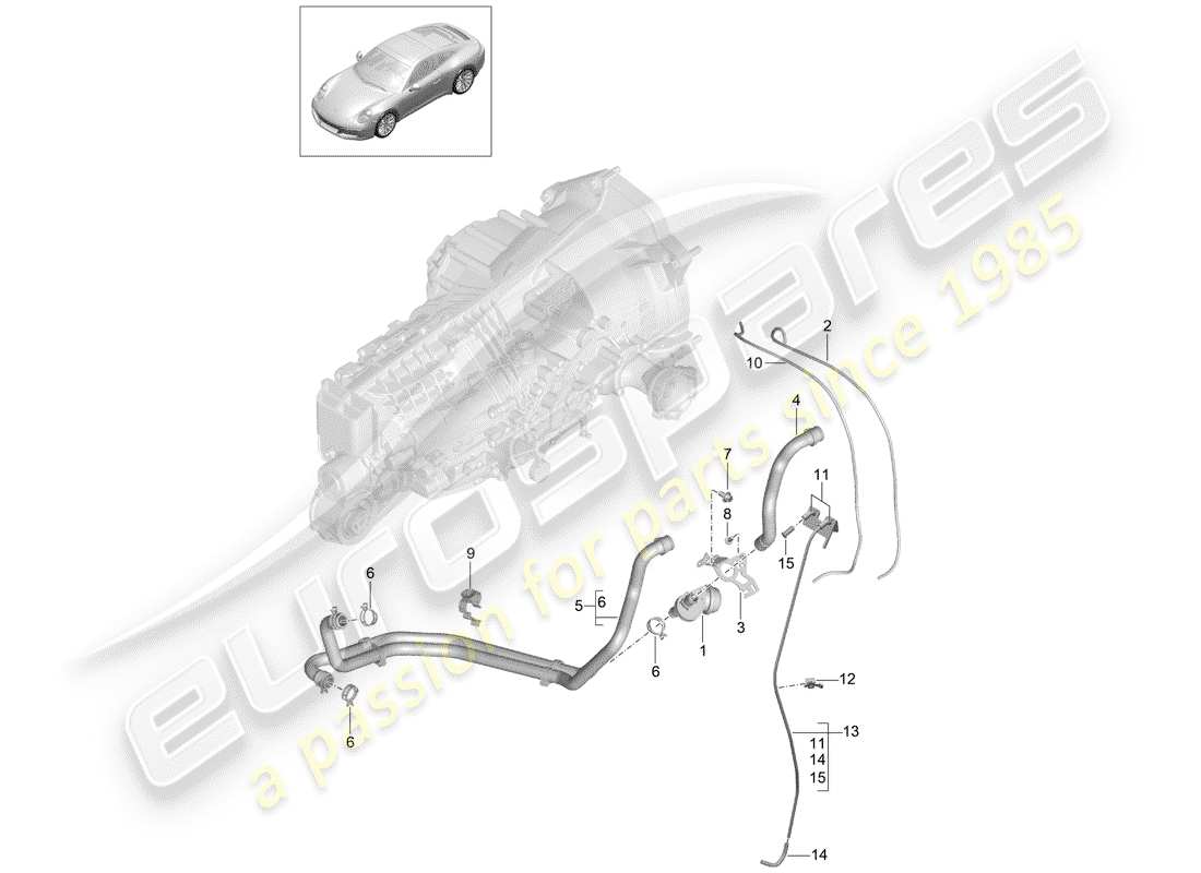 porsche 2020 (991-2) manual gearbox part diagram