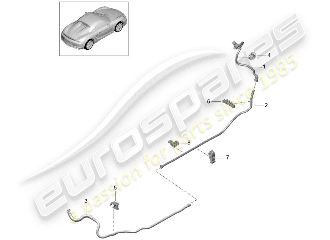 porsche 2016 (981 boxster spyder) vacuum line part diagram