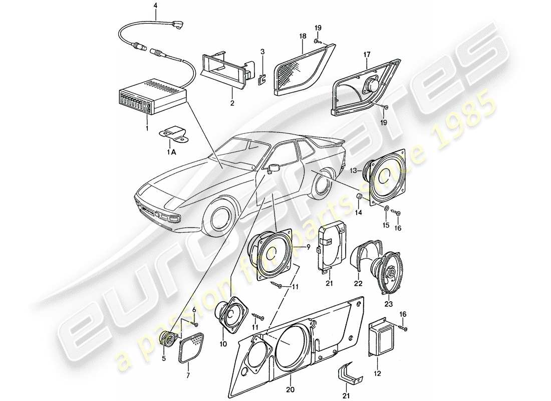 porsche 1989 (944) for - soundsystem parts diagram