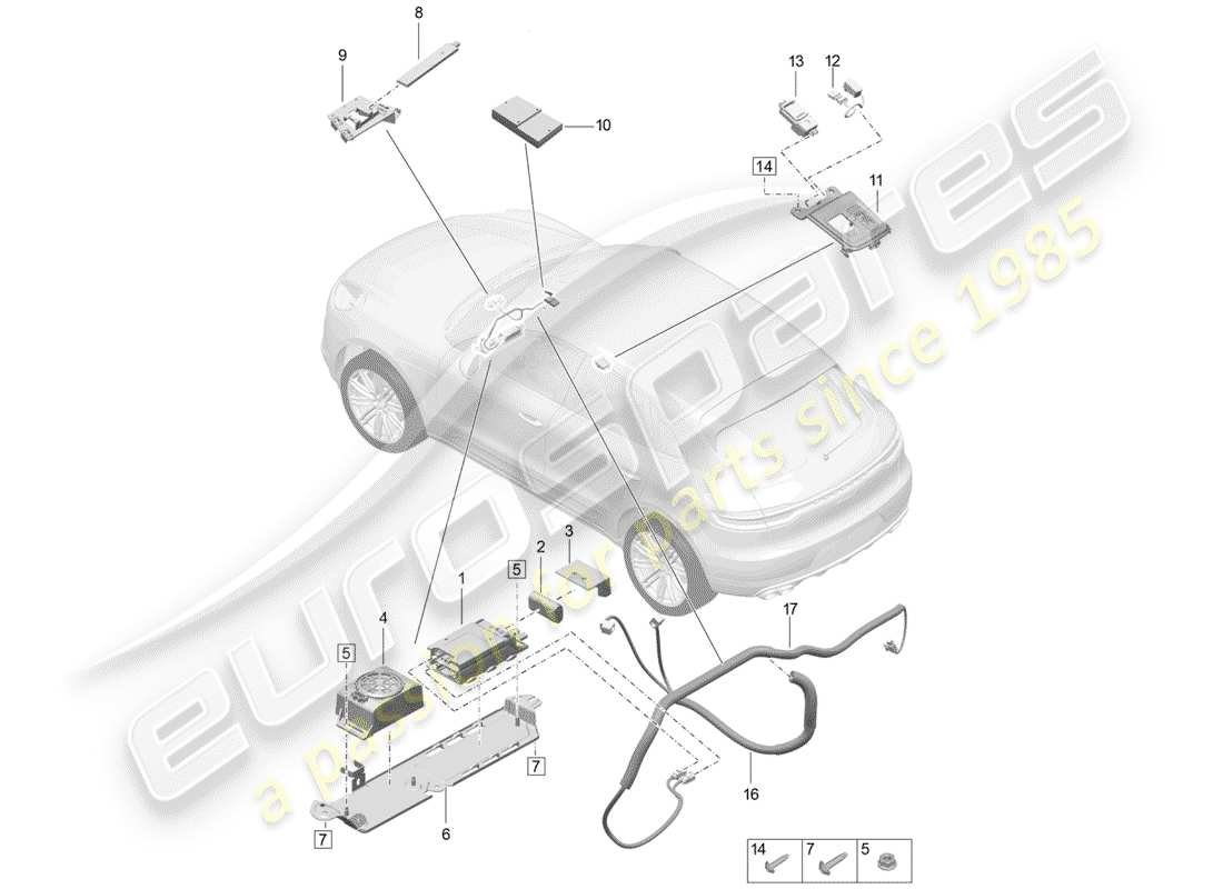 porsche 2020 (macan) for vehicles with telephone part diagram