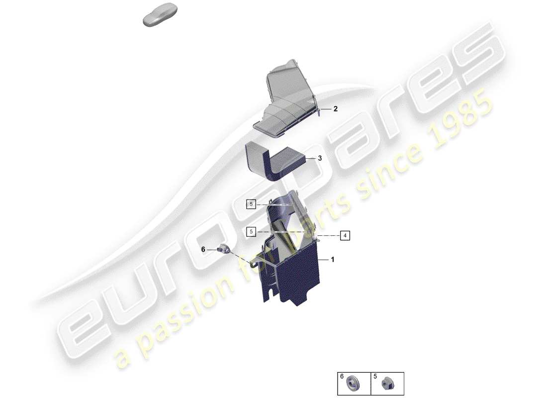 porsche 2020 (718 boxster spyder) fresh air intake parts diagram