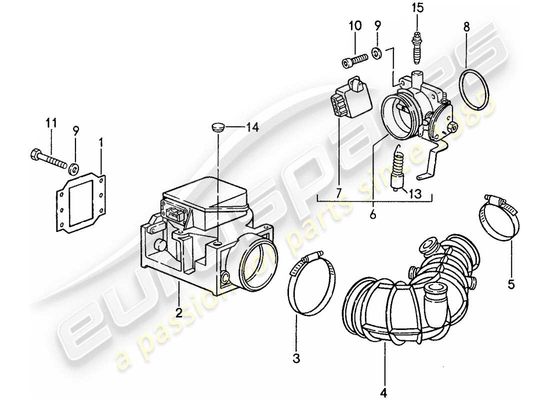 porsche 1989 (944) l-jetronic - 1 parts diagram