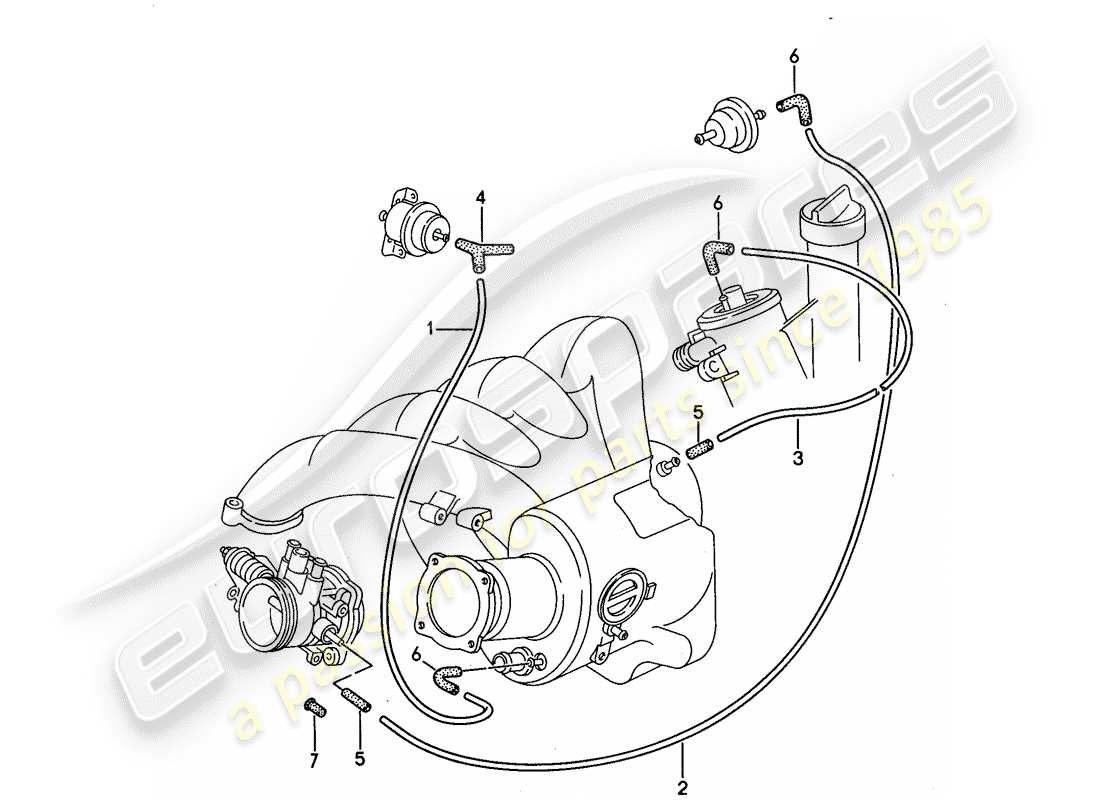 porsche 1994 (968) lh-jetronic - 4 part diagram
