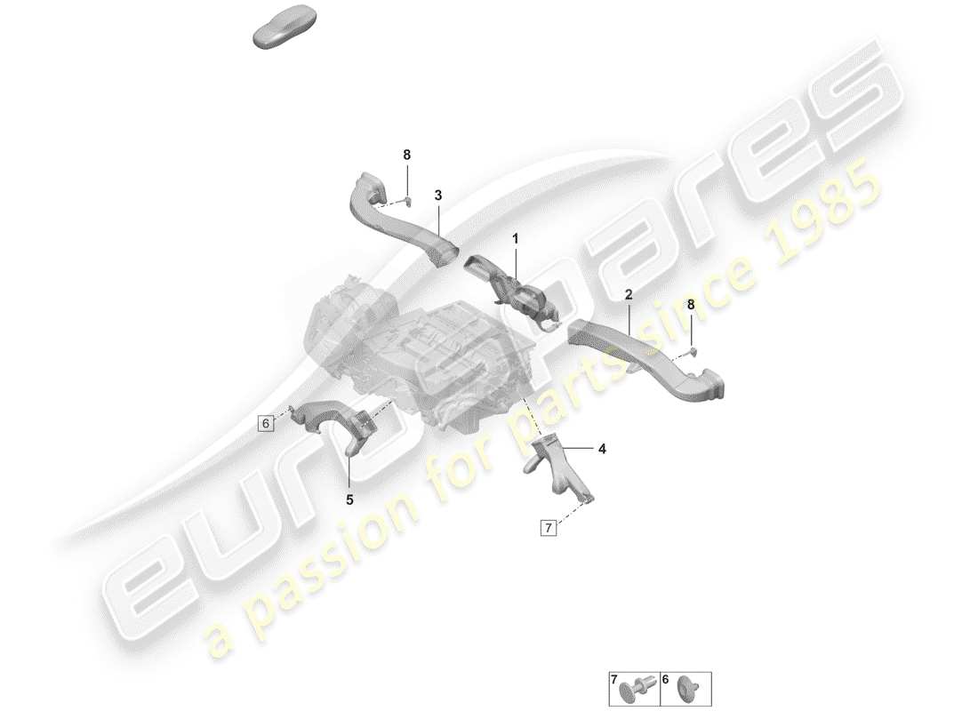 porsche 2019 (992-1) air conditioner part diagram