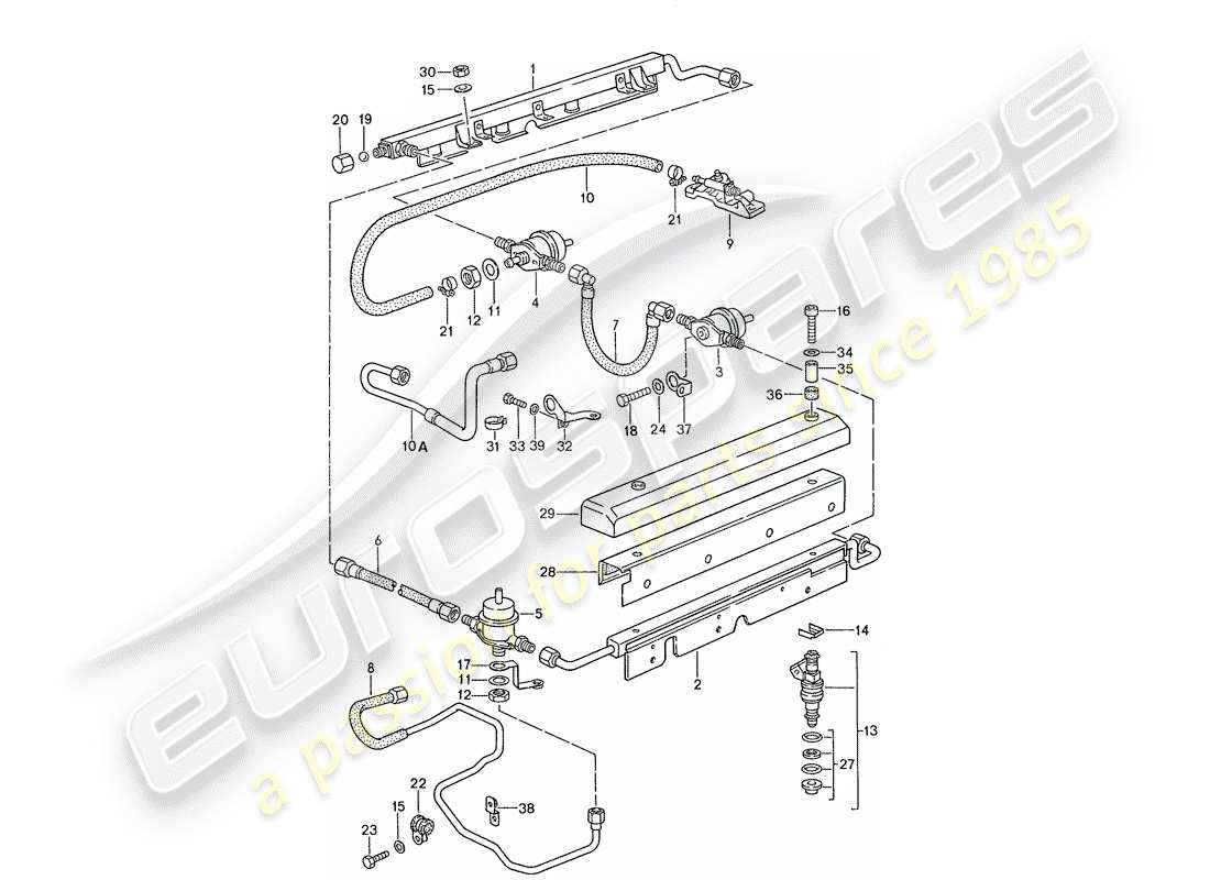 porsche 1990 (928) lh-jetronic - 4 part diagram