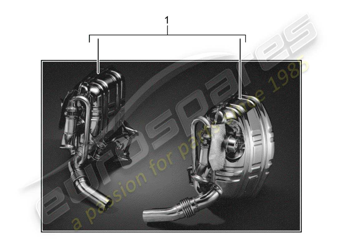 porsche 2003 (tequipment) exhaust system part diagram