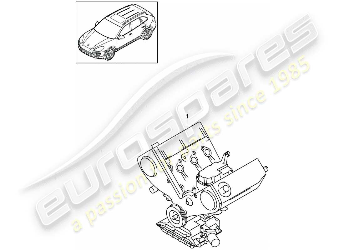 porsche 2015 (cayenne e2 92a) long block part diagram
