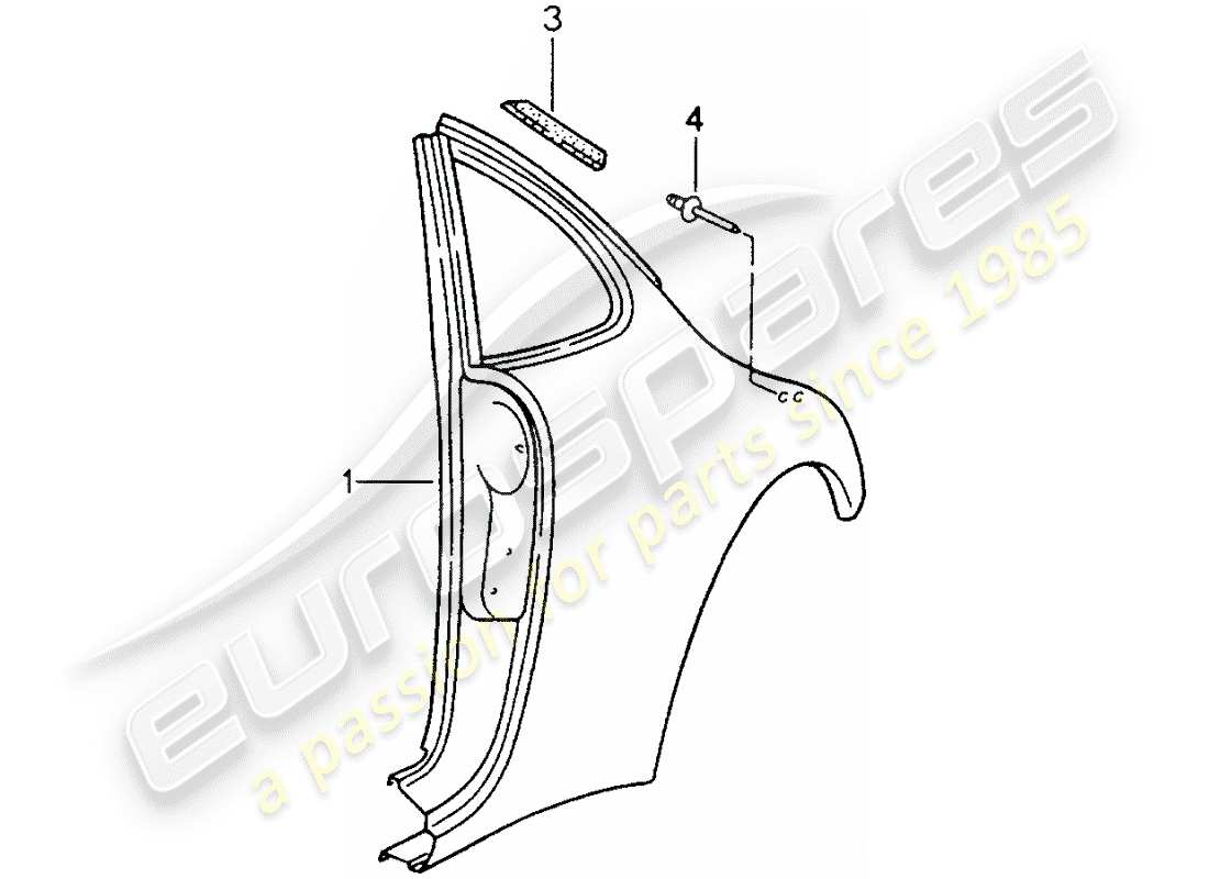 porsche 1997 (993) side panel part diagram
