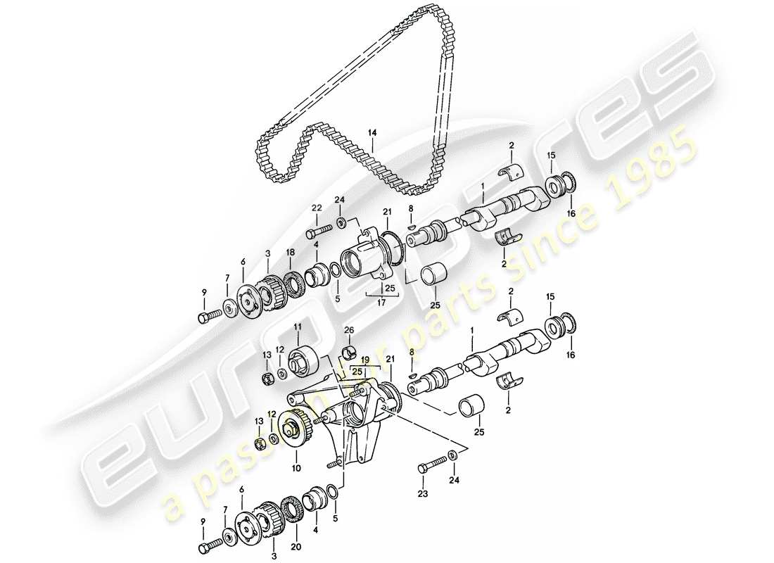 porsche 1982 (944) driving mechanism - shaft parts diagram