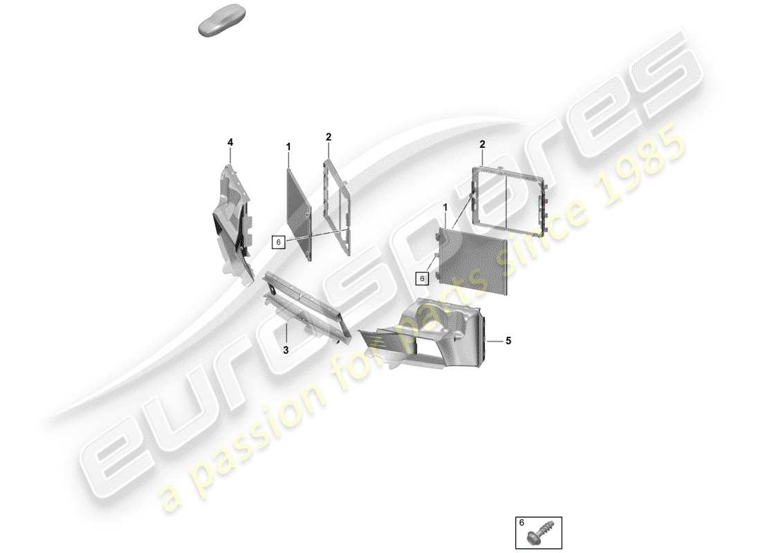 porsche 2020 (718 boxster spyder) air condtioner condenser parts diagram