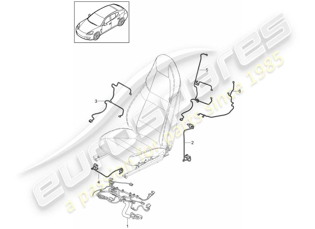porsche 2014 (panamera 970) wiring harnesses part diagram