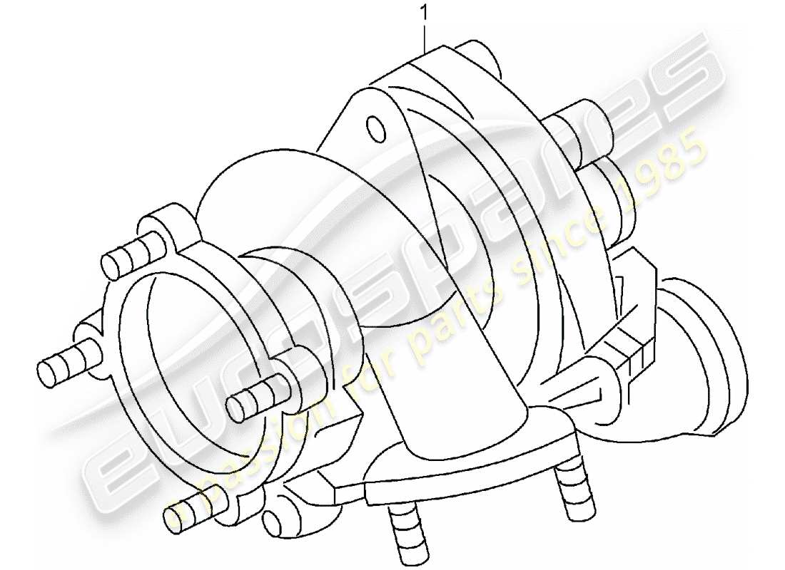 porsche replacement catalogue (2006) exhaust gas turbocharger part diagram