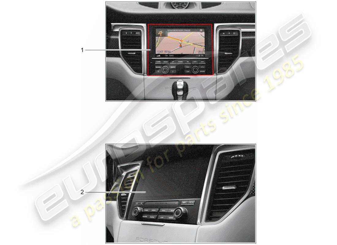 porsche 2020 (tequipment macan) navigation system part diagram