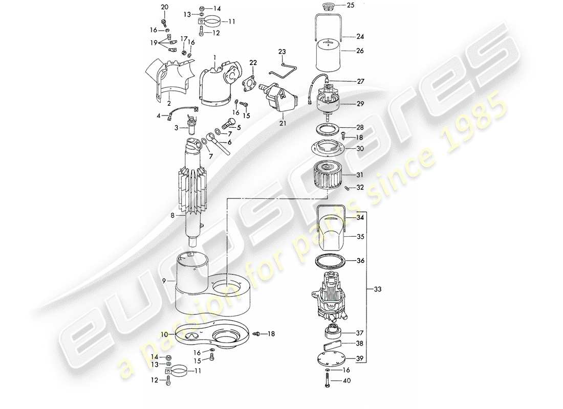 porsche 1969 (911/912) single parts - heater - - webasto - - d >> - mj 1968 part diagram