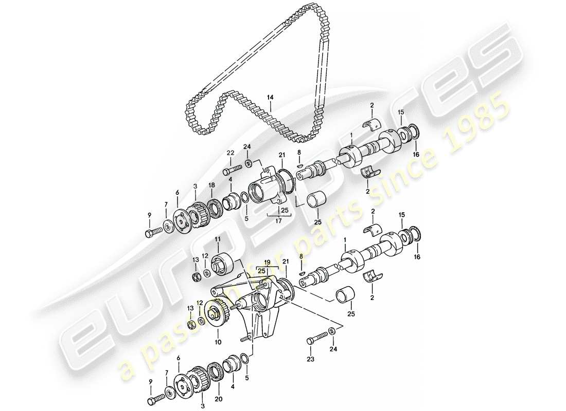 porsche 1987 (924s) shaft - driving mechanism part diagram