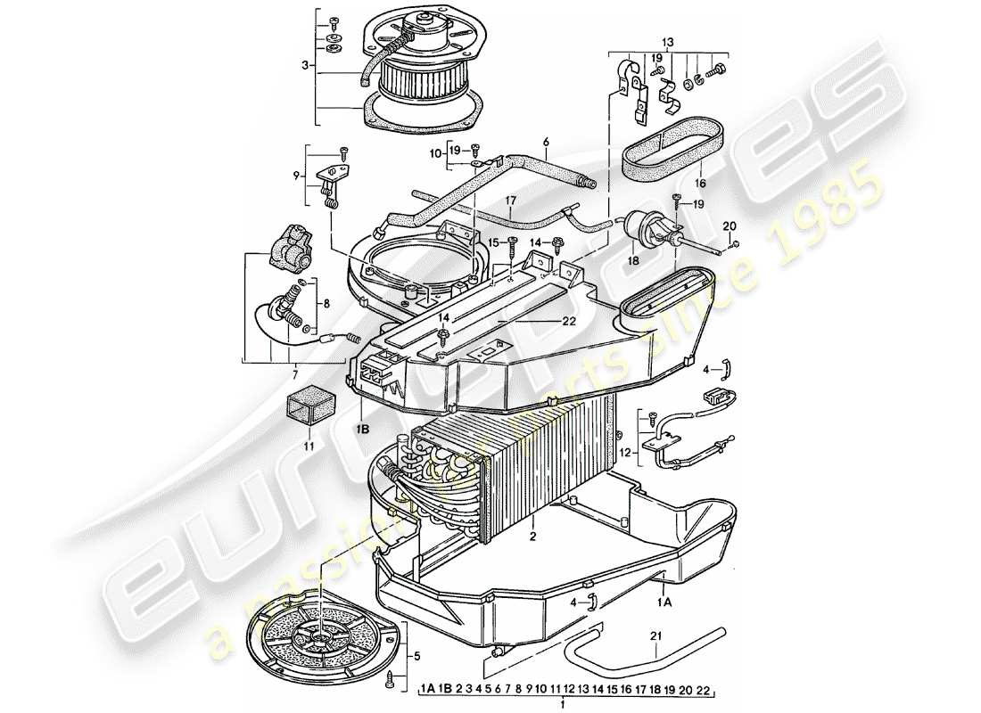 porsche 924 (1980) air conditioner - f 92-cn402 198>> - f 93-cn100 306>> part diagram