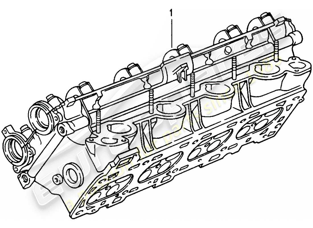 porsche replacement catalogue (1990) cylinder head parts diagram