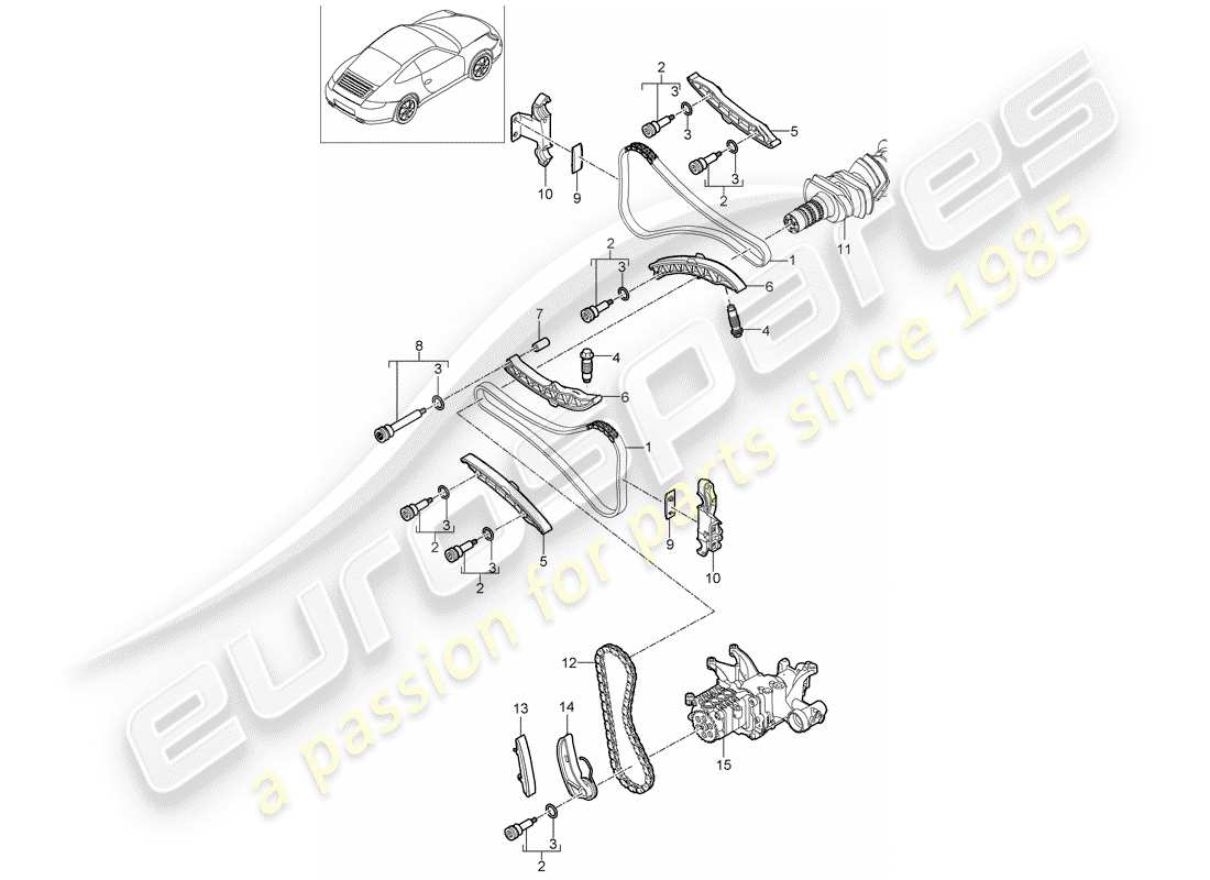 porsche 2009 (997-2) valve control part diagram