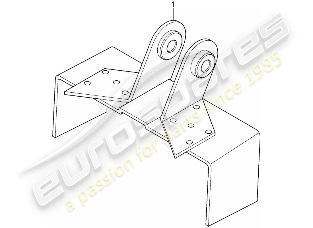 porsche 1970 (911) seat belt - installation kit - with: - automatic - for service installation part diagram