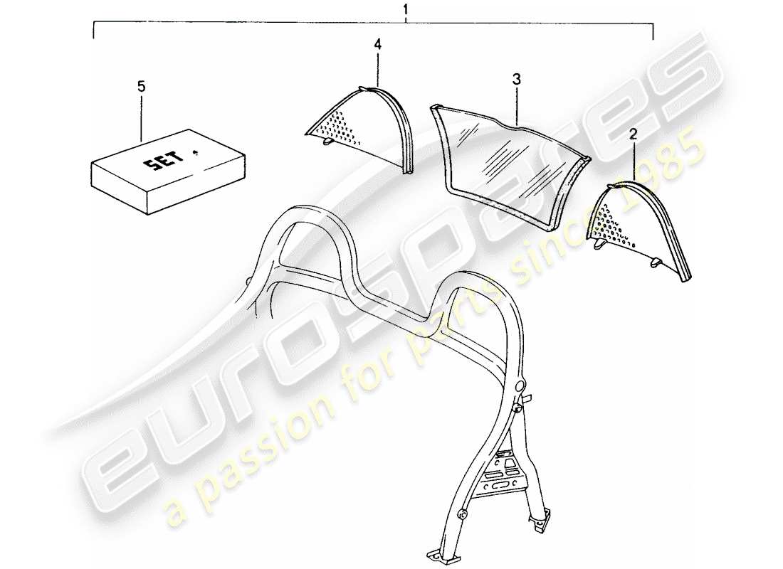 a part diagram from the porsche 1989 (tequipment) parts catalogue