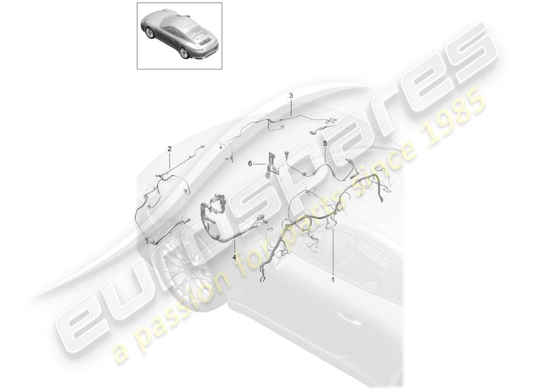 a part diagram from the porsche 2018 (991-2) parts catalogue