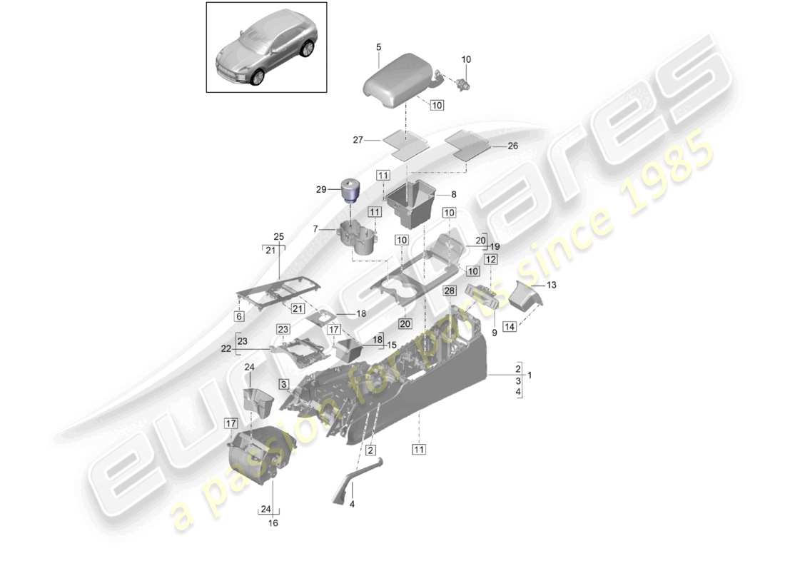 part diagram containing part number 95b864208j sxp