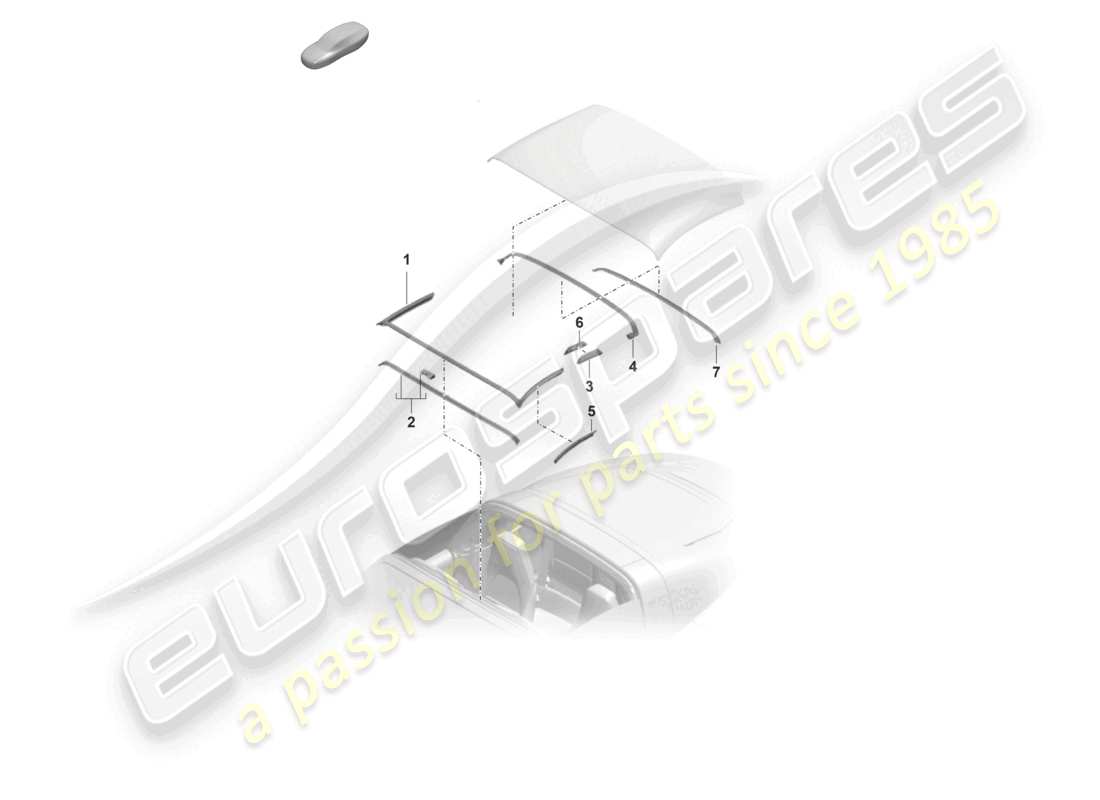 VIEW PARTS DIAGRAMS FROM THE PORSCHE 992 PARTS CATALOGUE a part diagram from the porsche 992 parts catalogue