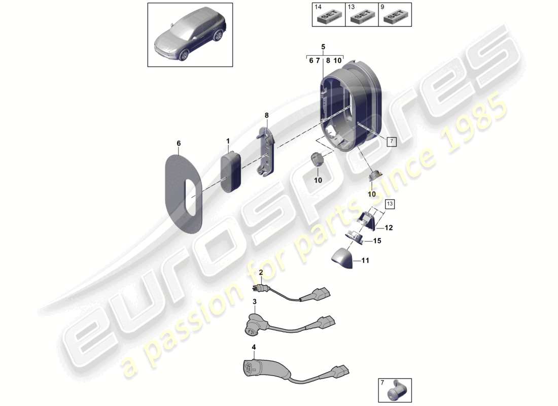 a part diagram from the porsche 2020 (cayenne e3 9ya/9yb) parts catalogue