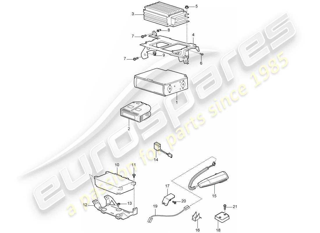 a part diagram from the porsche cayenne parts catalogue