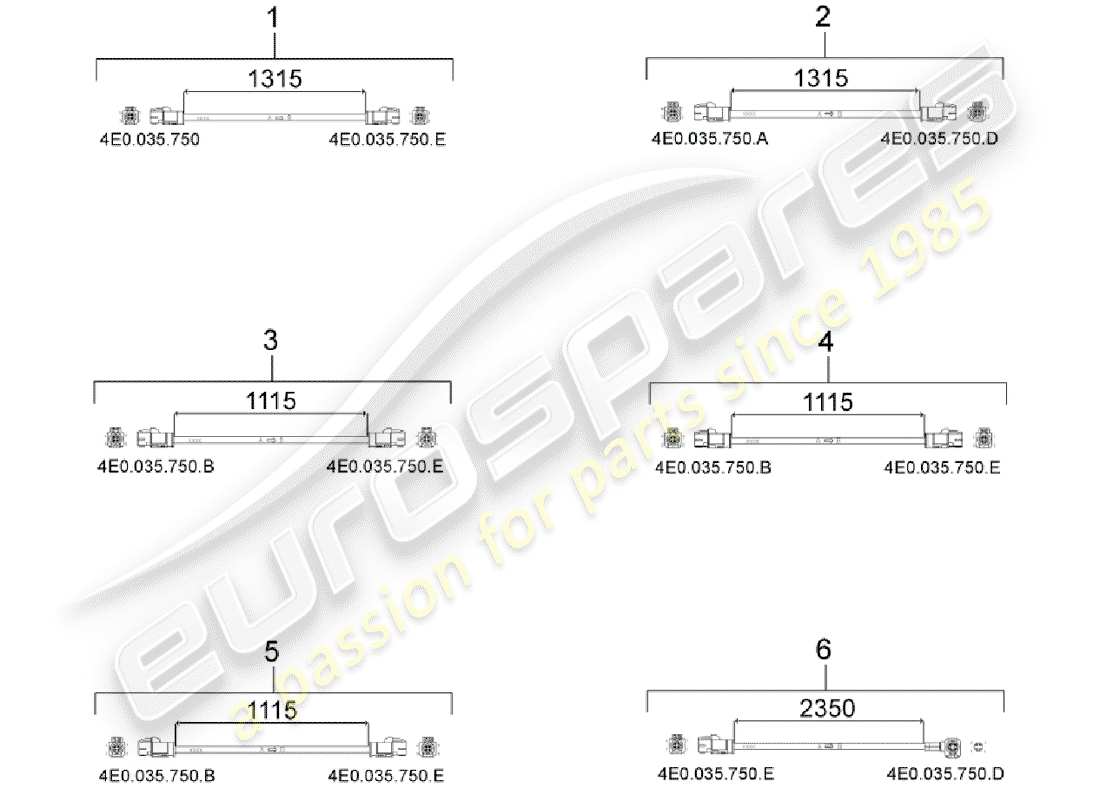 VIEW PARTS DIAGRAMS FROM THE PORSCHE MACAN PARTS CATALOGUE a part diagram from the porsche macan parts catalogue