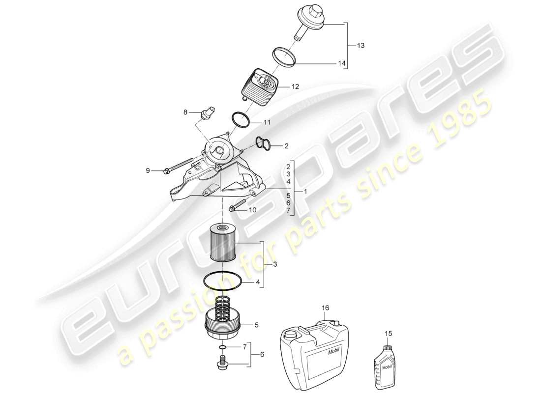 a part diagram from the porsche cayenne parts catalogue