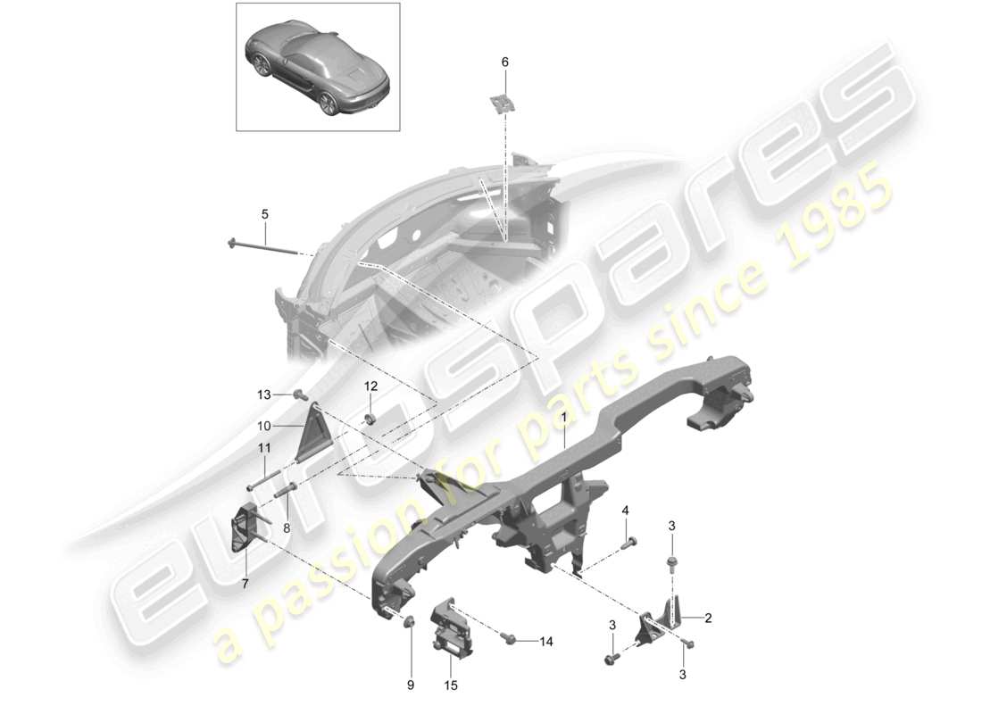 a part diagram from the porsche boxster parts catalogue