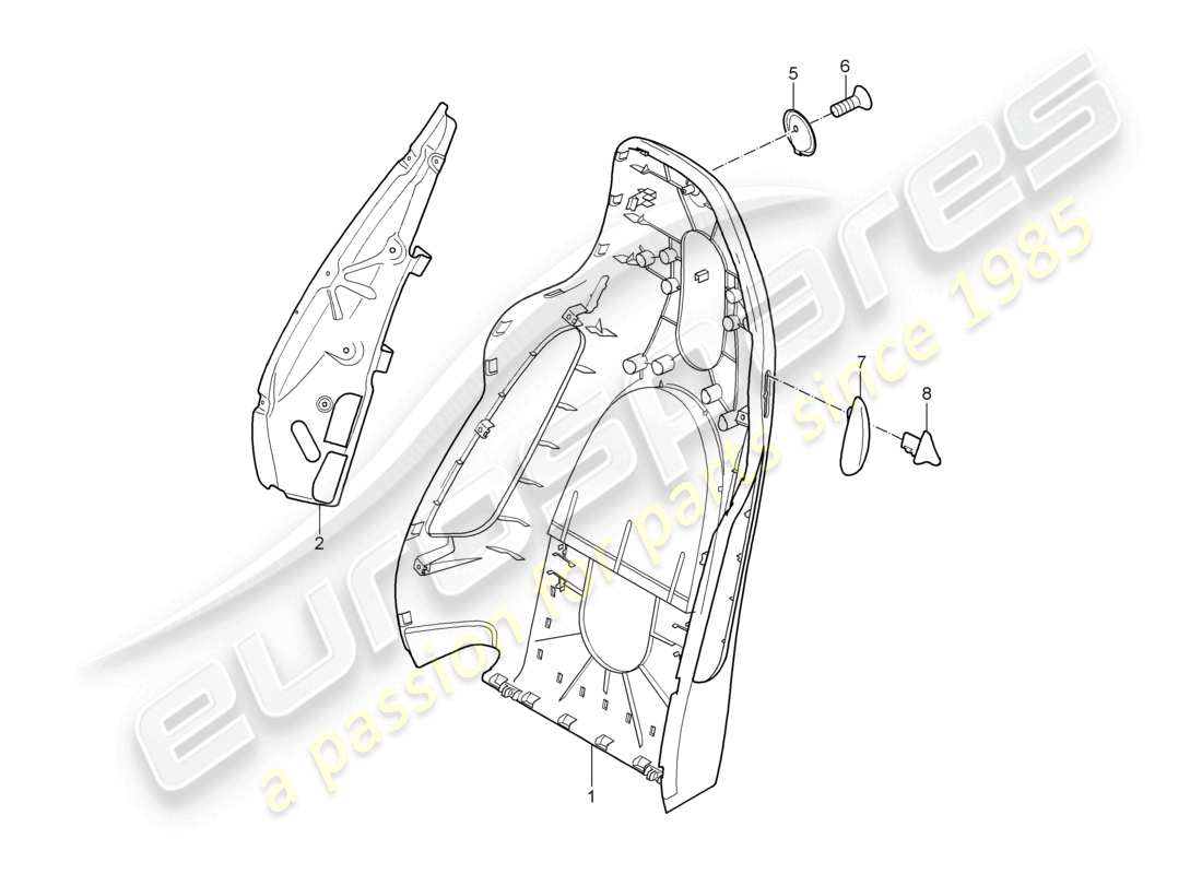 VIEW PARTS DIAGRAMS FROM THE PORSCHE CAYMAN PARTS CATALOGUE a part diagram from the porsche cayman parts catalogue