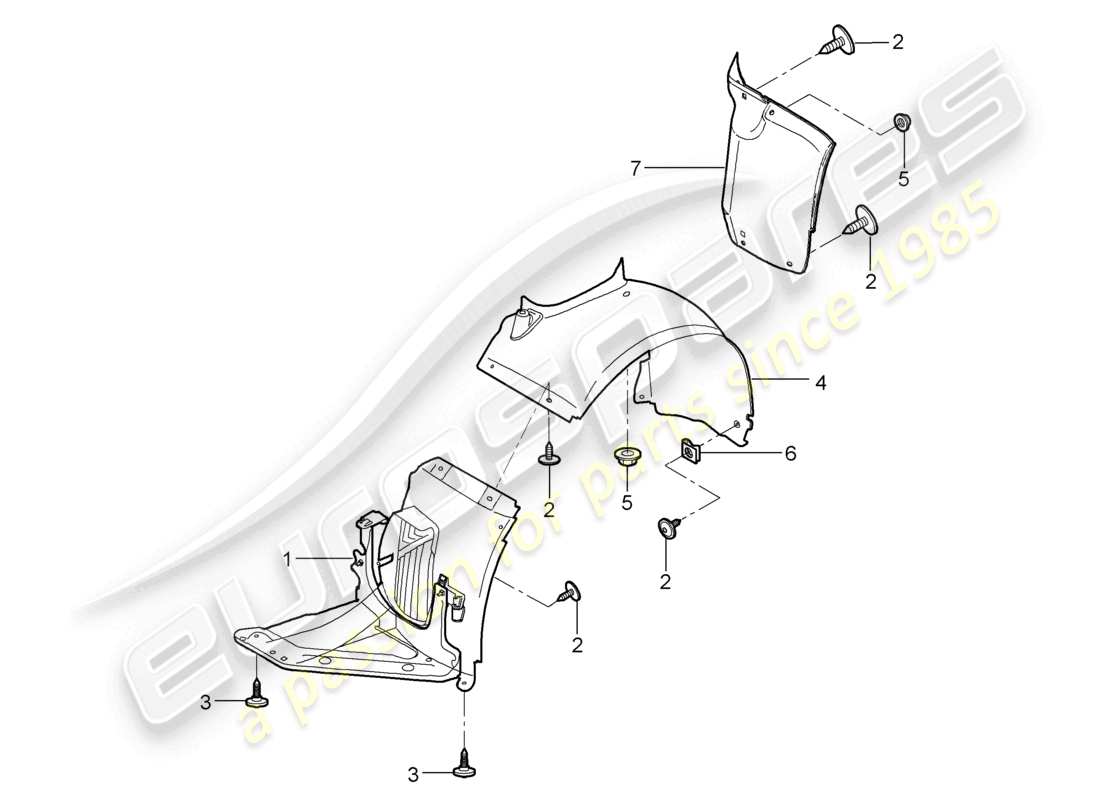 a part diagram from the porsche 2006 (987 cayman) parts catalogue