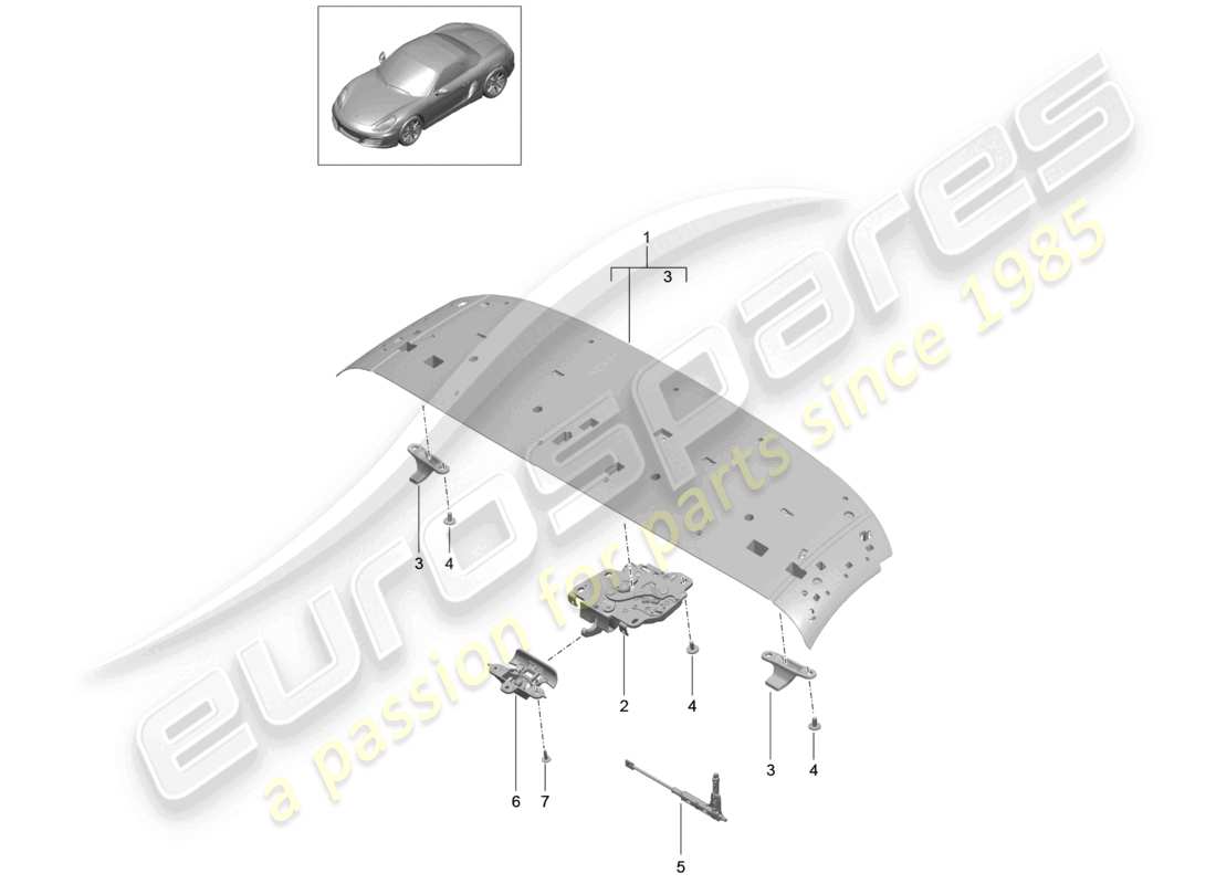 a part diagram from the porsche boxster parts catalogue