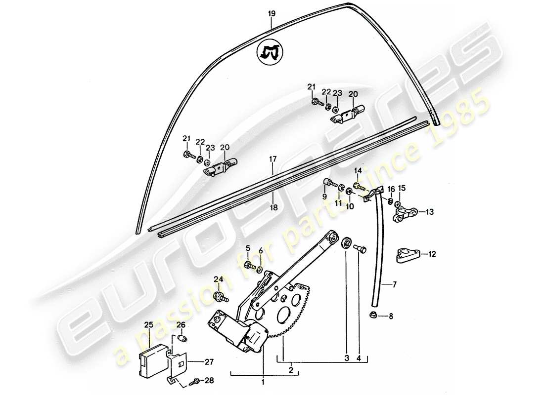 a part diagram from the porsche 1994 (928) parts catalogue