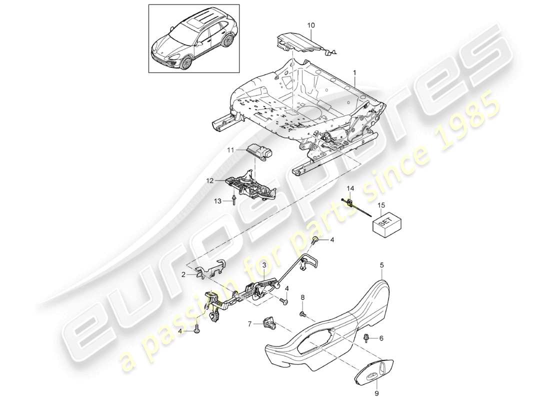 a part diagram from the porsche cayenne parts catalogue